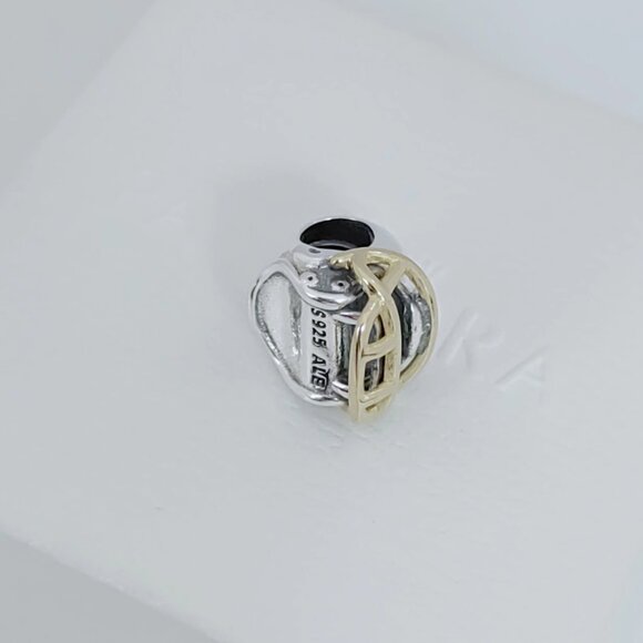 Pandora Dallas Cowboys NFL Football Helmet Charm 14K Gold and S925 Silver - Picture 2 of 5